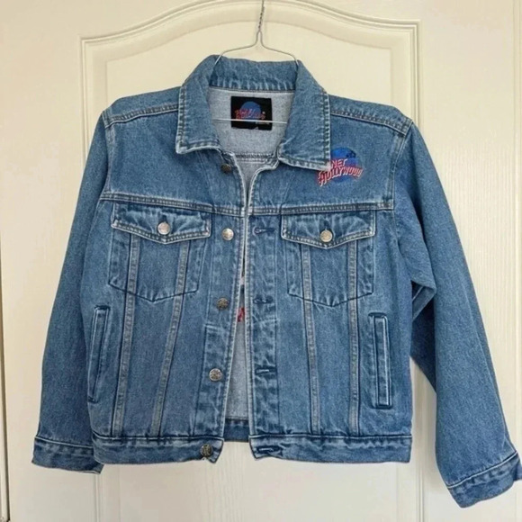 Vintage Planet Hollywood Embroidered Denim Jacket - Picture 2 of 4